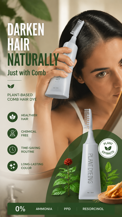 📢📢 50% OFF ⏰Plant-Based Comb Hair Dye