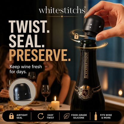 🍾 Twist-Lock Wine and Champagne Bottle Stoppers