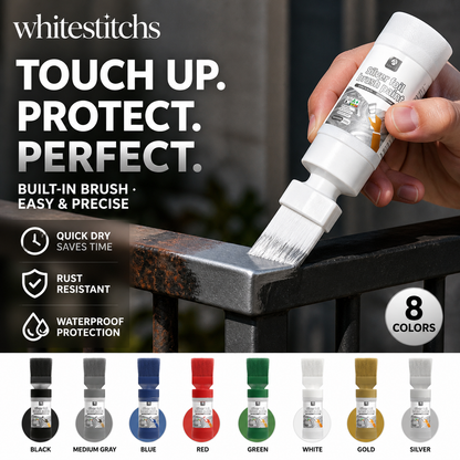 ⏰ LIMITED TIME 50% OFF! 🔥✨Water-Based Metallic Silver Paint with Built-in Brush