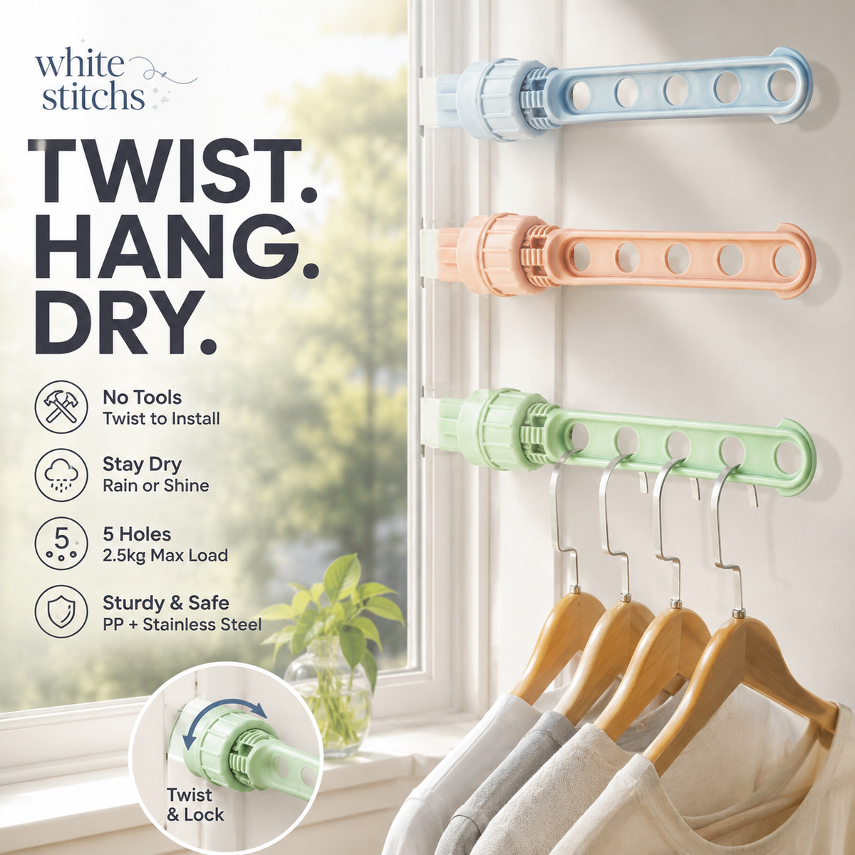 🔥50% OFF!!🔥Portable Window Clothesline