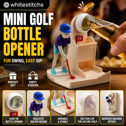 ⛳ 50% OFF NOW! 🍺 Mini Golf Novelty Bottle Opener – Fun design, sturdy metal & lightweight – Perfect for parties, gifts & golf lovers ✨