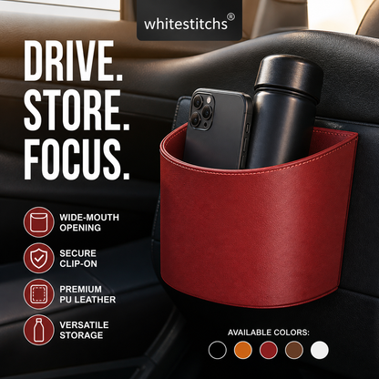 🥳2026 HOT SALE🥳💞50K+ SOLD!🚗🧺 53% OFF! Leather Car Door Cup Holder – Wide‑mouth opening, easy reach for drinks & phone. Clip‑on secure fit. PU leather, tough & stylish. 🛡️✨