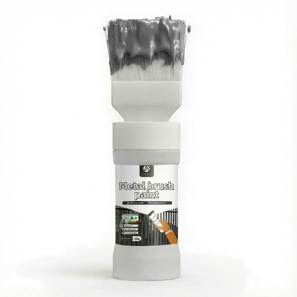 ⏰ LIMITED TIME 50% OFF! 🔥✨Water-Based Metallic Silver Paint with Built-in Brush