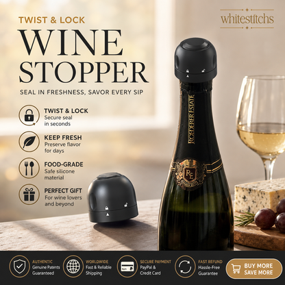 🍾 Twist-Lock Wine and Champagne Bottle Stoppers