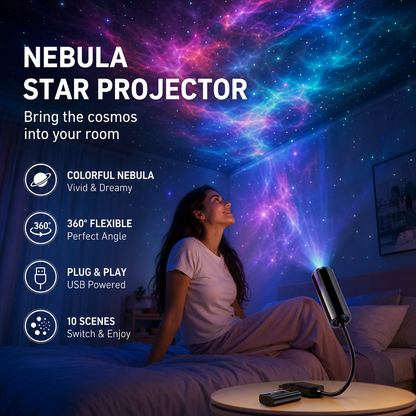 ✨Plug-and-Play HD Galaxy & Ocean Projector Night Light🥳50,000+ Happy Users