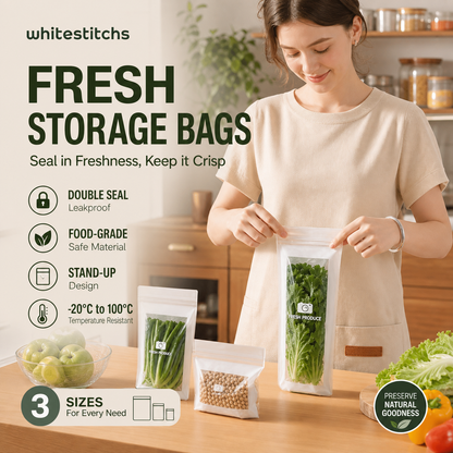 📢📢50% OFF !! ⏰Transparent Food-Grade Reinforced Double-Seal Bags