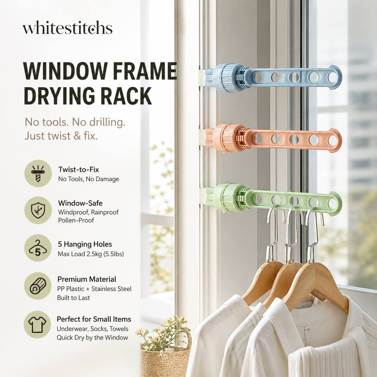 🔥50% OFF!!🔥Portable Window Clothesline