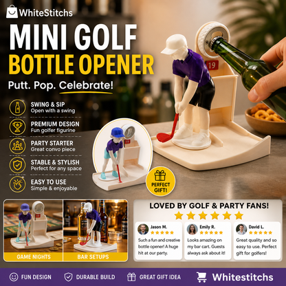 ⛳ 50% OFF NOW! 🍺 Mini Golf Novelty Bottle Opener – Fun design, sturdy metal & lightweight – Perfect for parties, gifts & golf lovers ✨