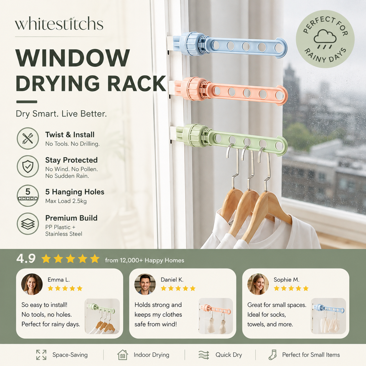 🔥50% OFF!!🔥Portable Window Clothesline