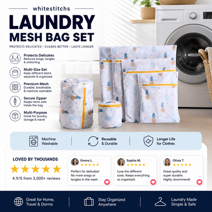 📢📢50% OFF !! ⏰【Set of 5/6 Pieces】Laundry Bags Specially Designed For Washing Machines