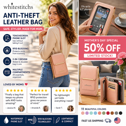 👜 📱 Women's Touch Screen Messenger Bag – Smart Phone Charging, Anti-Theft & Water-Resistant ✨