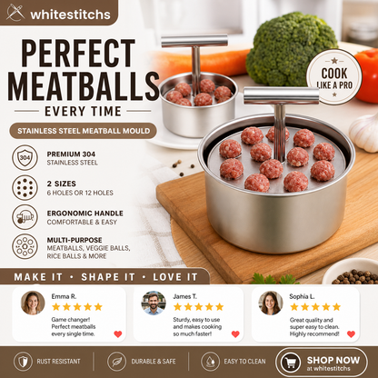 📢📢50% OFF !! ⏰Kitchen Stainless Steel Meatball Mould