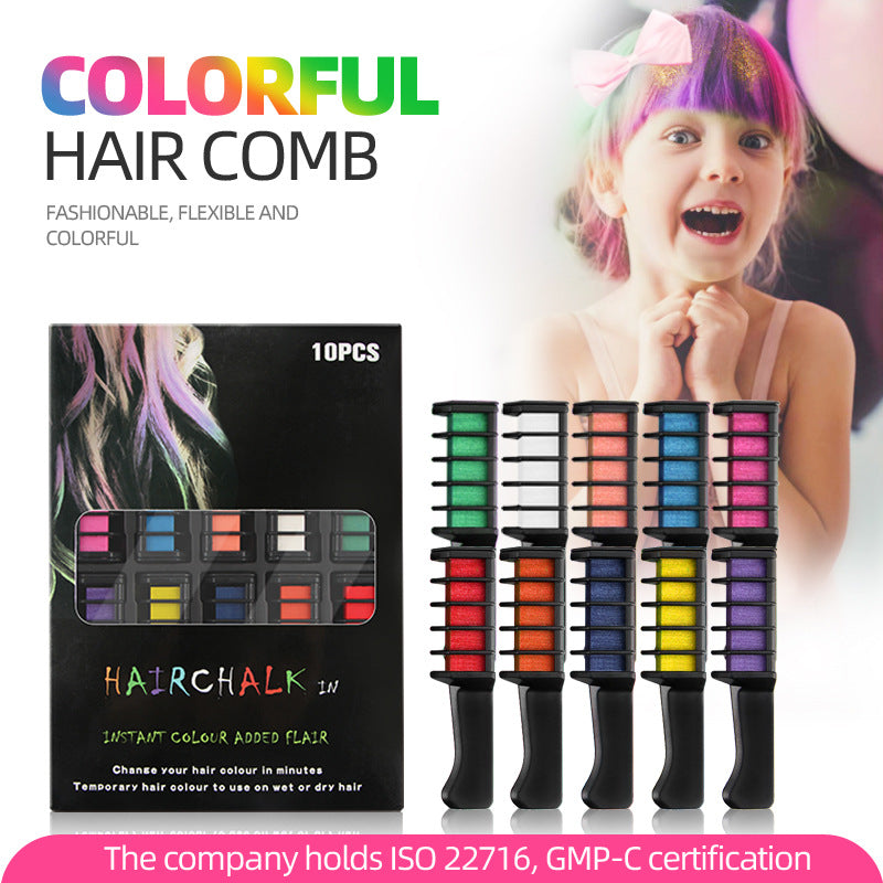 10PCS SET -🌈Festive Fun Hair Chalk Combs