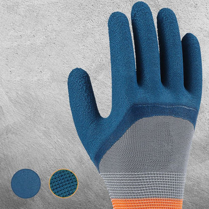 Wear-resistant rubber work glove