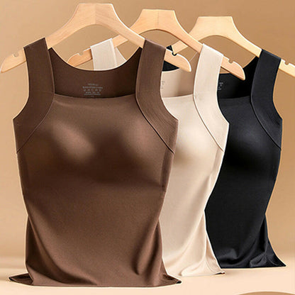 🔥Last Day 49% OFF💖Women’s U Neck Thermal Tank Tops with Built-In Bra