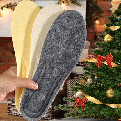 [Warm Gift] Thickened Short Plush Warm Shoe Insoles