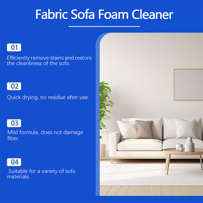 🥳HOT SALE🥳💞50K+ SOLD! 🛋️✨ 50% OFF! Powerful Fabric Sofa Foam Cleaner – Lifts stains & embedded dirt without scrubbing. No residue, no rinsing – gentle yet powerful! 🧼💨