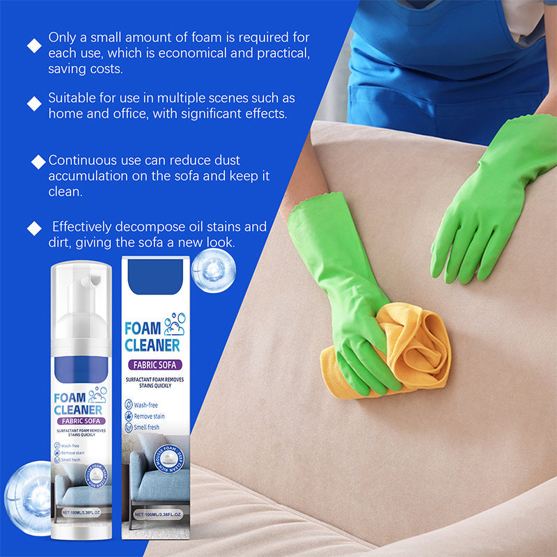 🥳HOT SALE🥳💞50K+ SOLD! 🛋️✨ 50% OFF! Powerful Fabric Sofa Foam Cleaner – Lifts stains & embedded dirt without scrubbing. No residue, no rinsing – gentle yet powerful! 🧼💨