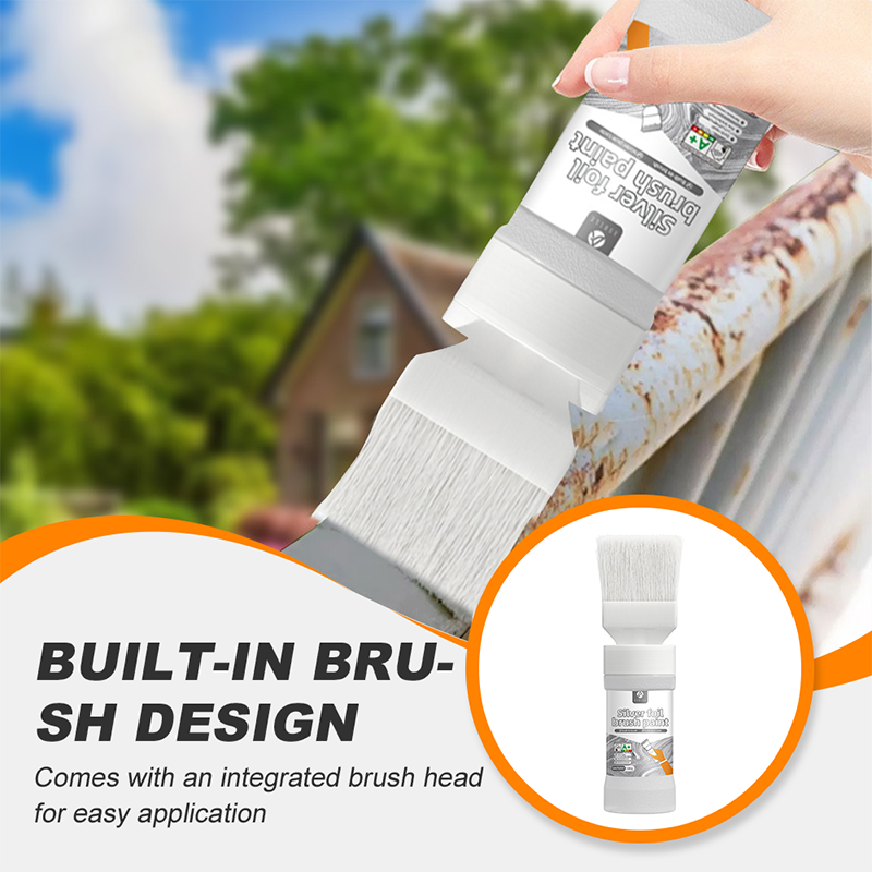 ⏰ LIMITED TIME 50% OFF! 🔥✨Water-Based Metallic Silver Paint with Built-in Brush