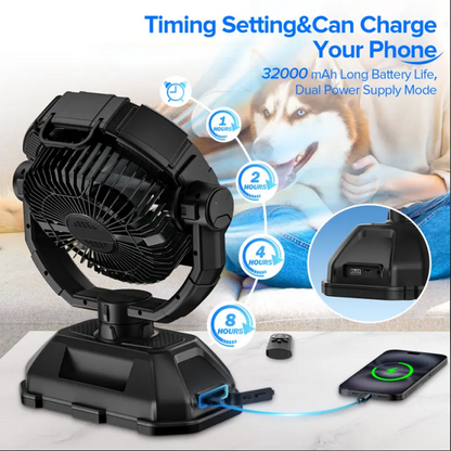 🌀 50% OFF NOW! 🏕️ Portable Camping Multifunction Fan – Rechargeable, 3 Speeds & Built-In Light for Outdoor & Home Use 💡 Free Shipping