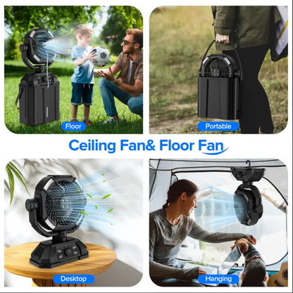 🌀 50% OFF NOW! 🏕️ Portable Camping Multifunction Fan – Rechargeable, 3 Speeds & Built-In Light for Outdoor & Home Use 💡 Free Shipping