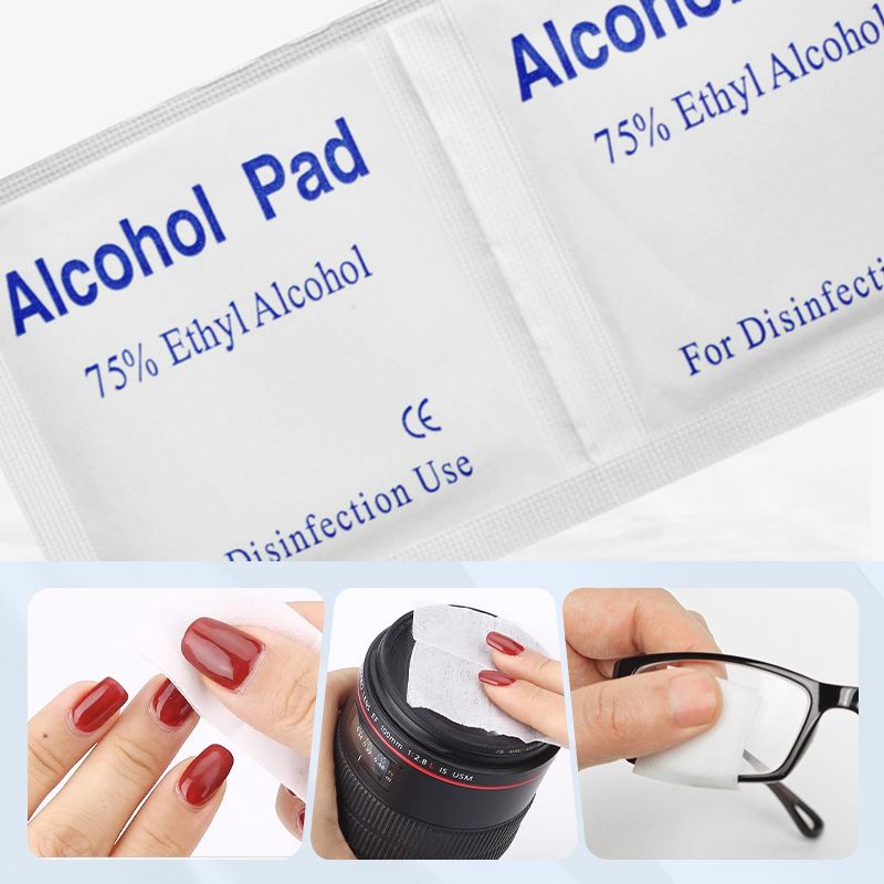 🌟🧼 Disposable alcohol swabs with 75% ethyl alcohol