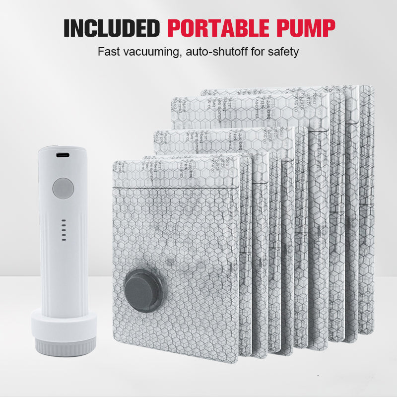 🔥 LAST DAY PROMOTION - 49%OFF 🔥 Travel Vacuum Storage Bags & Portable Pump Set