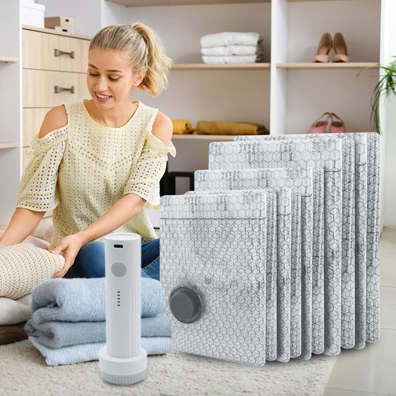 🔥 LAST DAY PROMOTION - 49%OFF 🔥 Travel Vacuum Storage Bags & Portable Pump Set