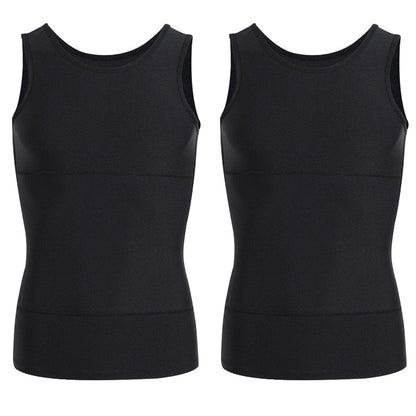 Men's Solid Slimming Abdominal Control Vest