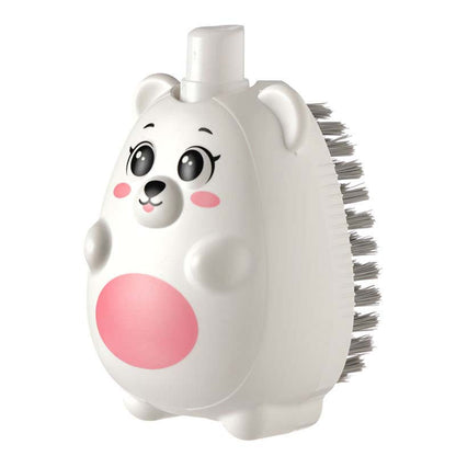 Laundry and Shoe Brush with Built-in Spray
