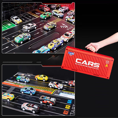 🎁 50% OFF NOW! ✨ 48 Mini Pull-Back Cars with Garage Set - Interactive Play with Sound Effects & Looping Tracks for Kids 🚗🎪