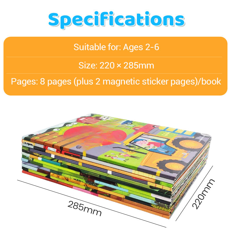 Children’s Educational Magnetic Reusable Sticker Book