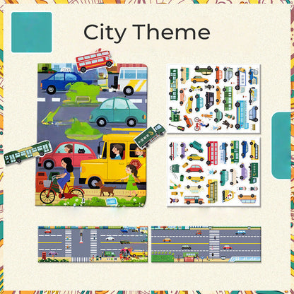 Children’s Educational Magnetic Reusable Sticker Book