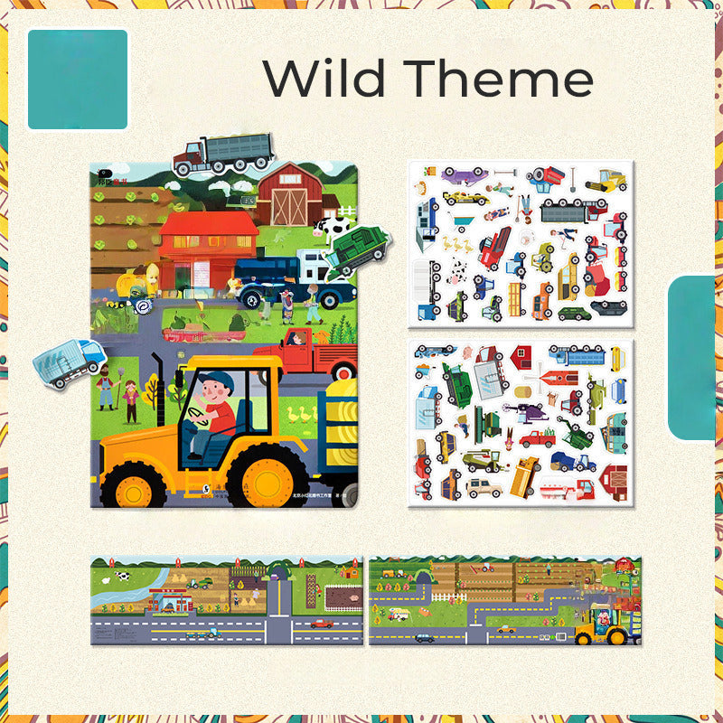 Children’s Educational Magnetic Reusable Sticker Book