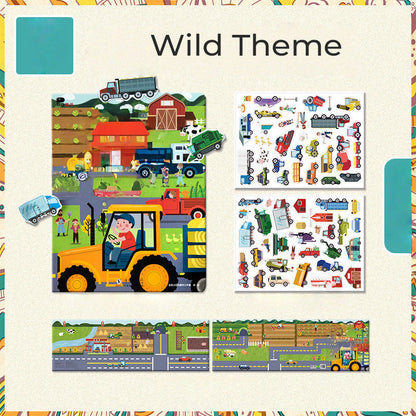 Children’s Educational Magnetic Reusable Sticker Book