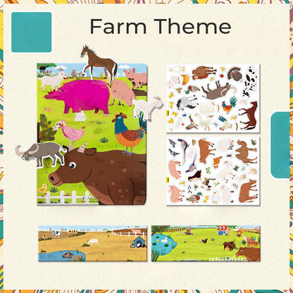 Children’s Educational Magnetic Reusable Sticker Book