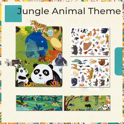 Children’s Educational Magnetic Reusable Sticker Book