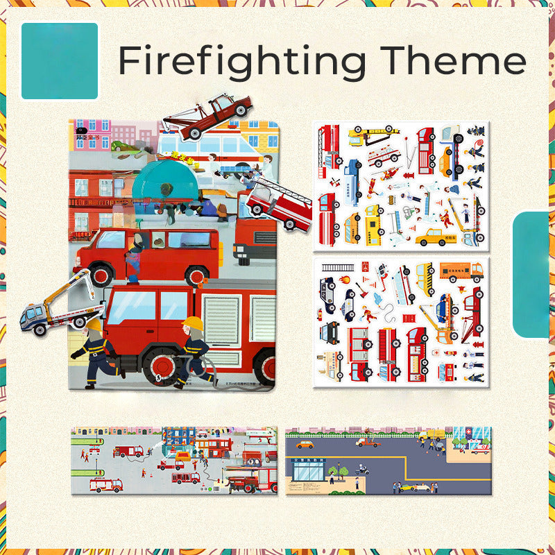 Children’s Educational Magnetic Reusable Sticker Book