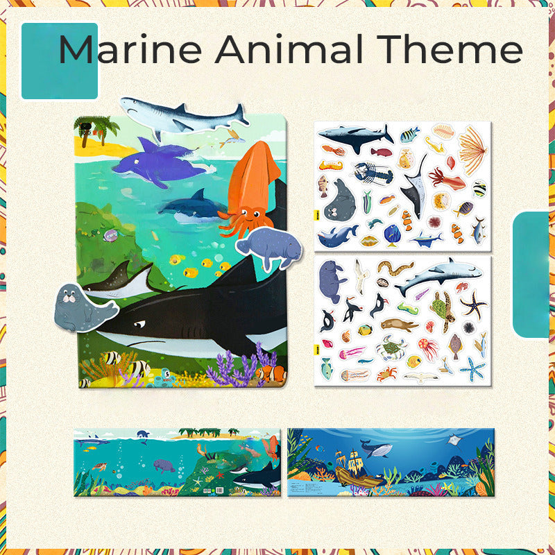 Children’s Educational Magnetic Reusable Sticker Book