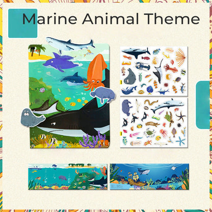 Children’s Educational Magnetic Reusable Sticker Book