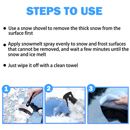 🚗 BUY 2 GET 3! ❄️ WINDSHIELD DE-ICER SPRAY - Instant Ice Melting & Anti-Frost Protection, Safe for All Glass Surfaces, Quick Winter Solution 🔥✨