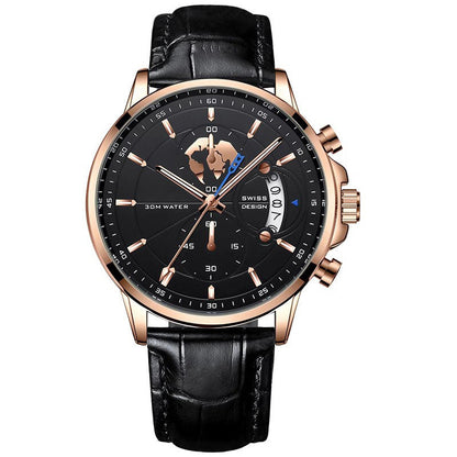 💥Christmas Eve Sale: 49% OFF🌍Men's watch with globe motif in maritime style