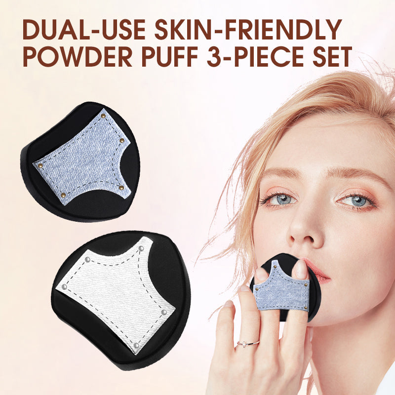 Dual-Use Skin-Friendly Powder Puff 3-Piece Set