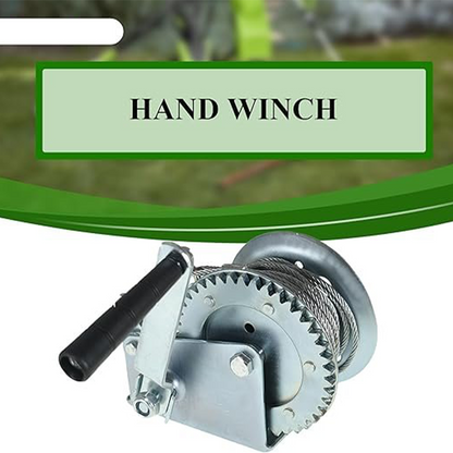 Heavy Duty Hand Crank Winch with Cable