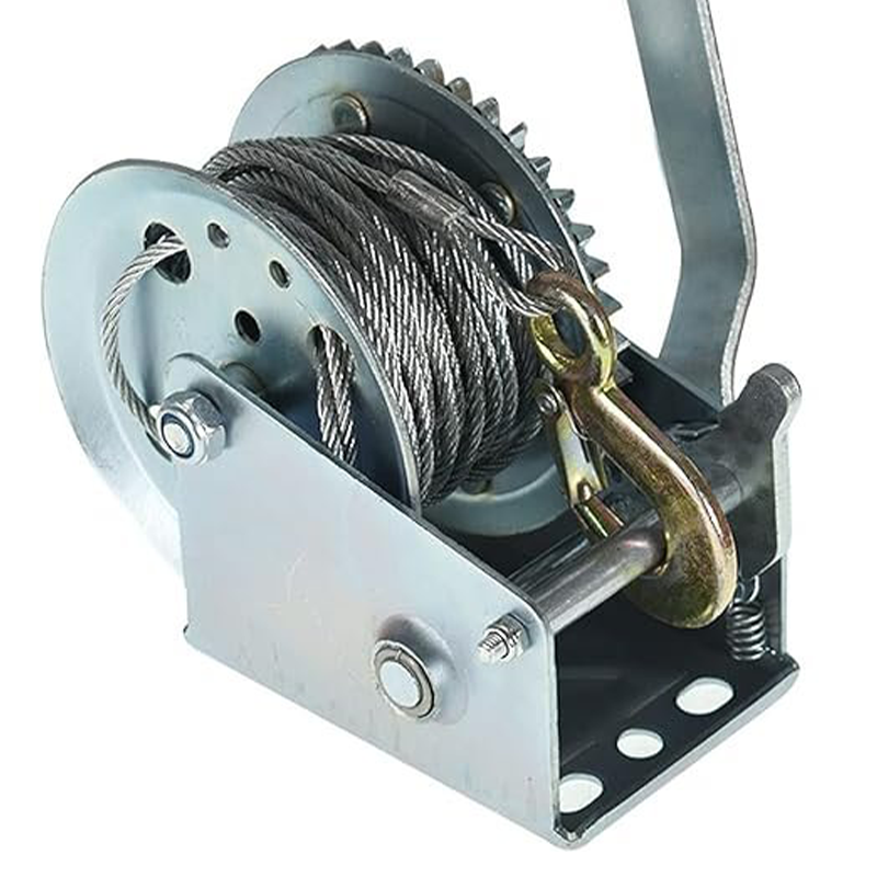 Heavy Duty Hand Crank Winch with Cable