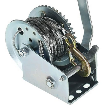 Heavy Duty Hand Crank Winch with Cable