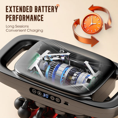 Smart Multi-Head Massage Gun with Red Light