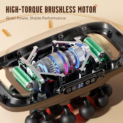 Smart Multi-Head Massage Gun with Red Light