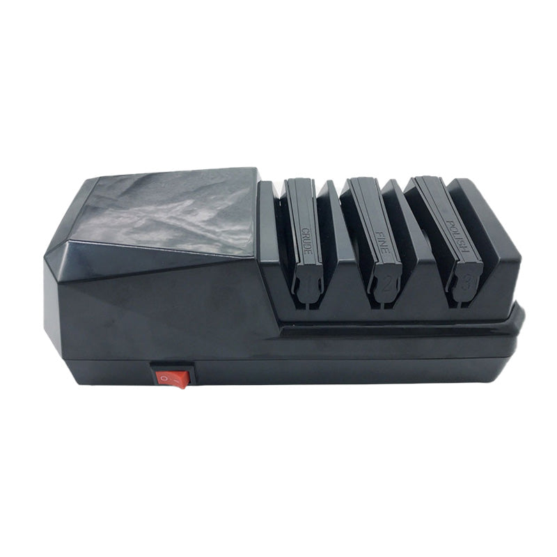 Professional 3-Stage Electric Knife Sharpener with Precision Angle Guide & Diamond Abrasive