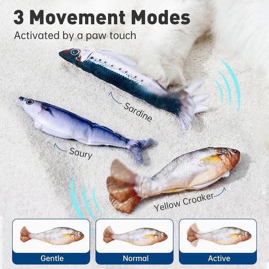 🎄Christmas Pre-Sale – 50% OFF! 🐟 Your cat will love this jumping fish!